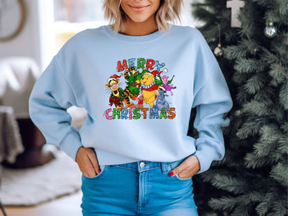 Winnie The Pooh Disneyland Christmas Vacation Family Sweatshirt