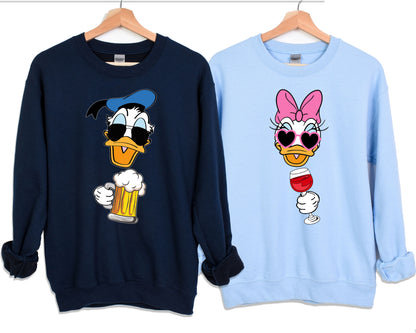 Donald & Daisy Drinking Around Epcot Sweatshirts