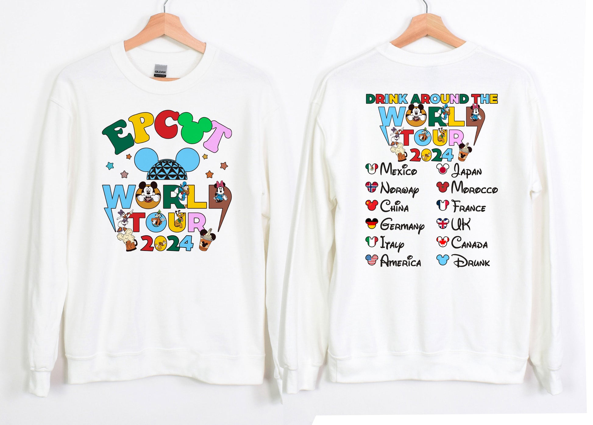 Disney Epcot World Tour Couple Sweatshirt