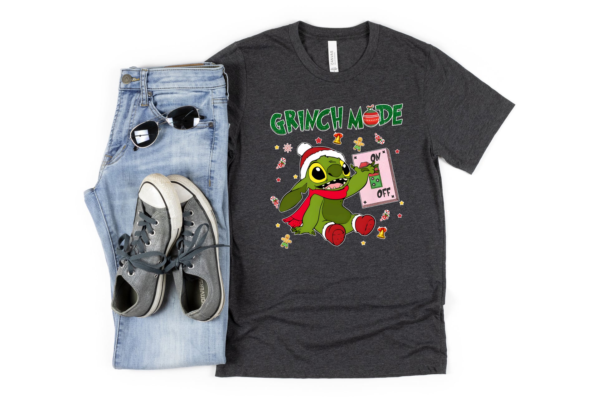 Grinch Mode ON Disneyland vacation family t-shirt