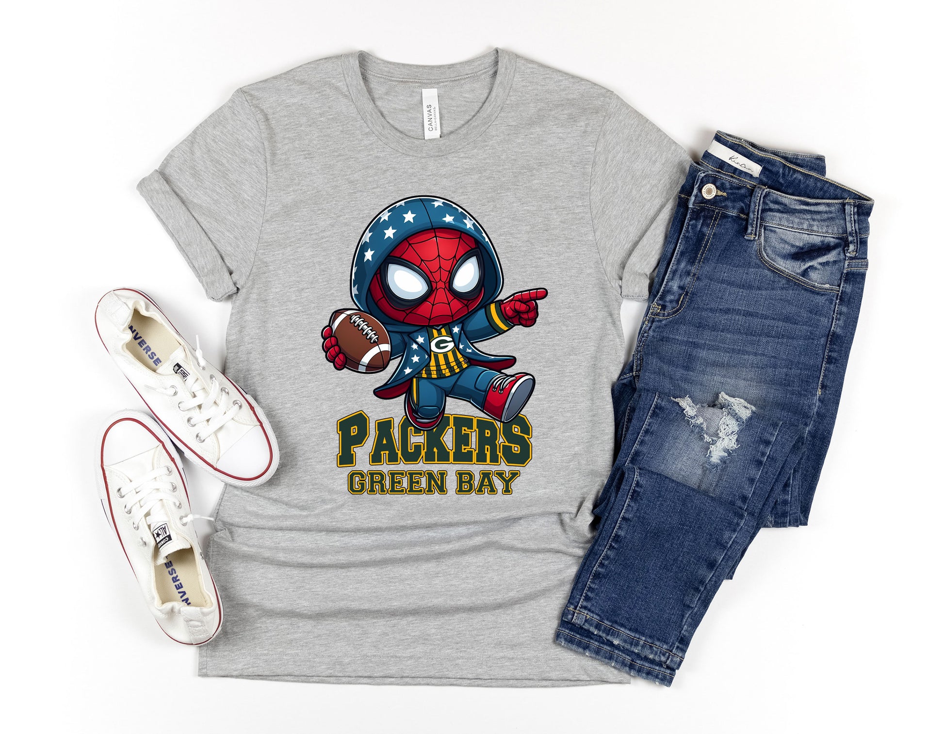 Green Bay Packers Spider-man football Shirt, Marvel Sport T-shirts