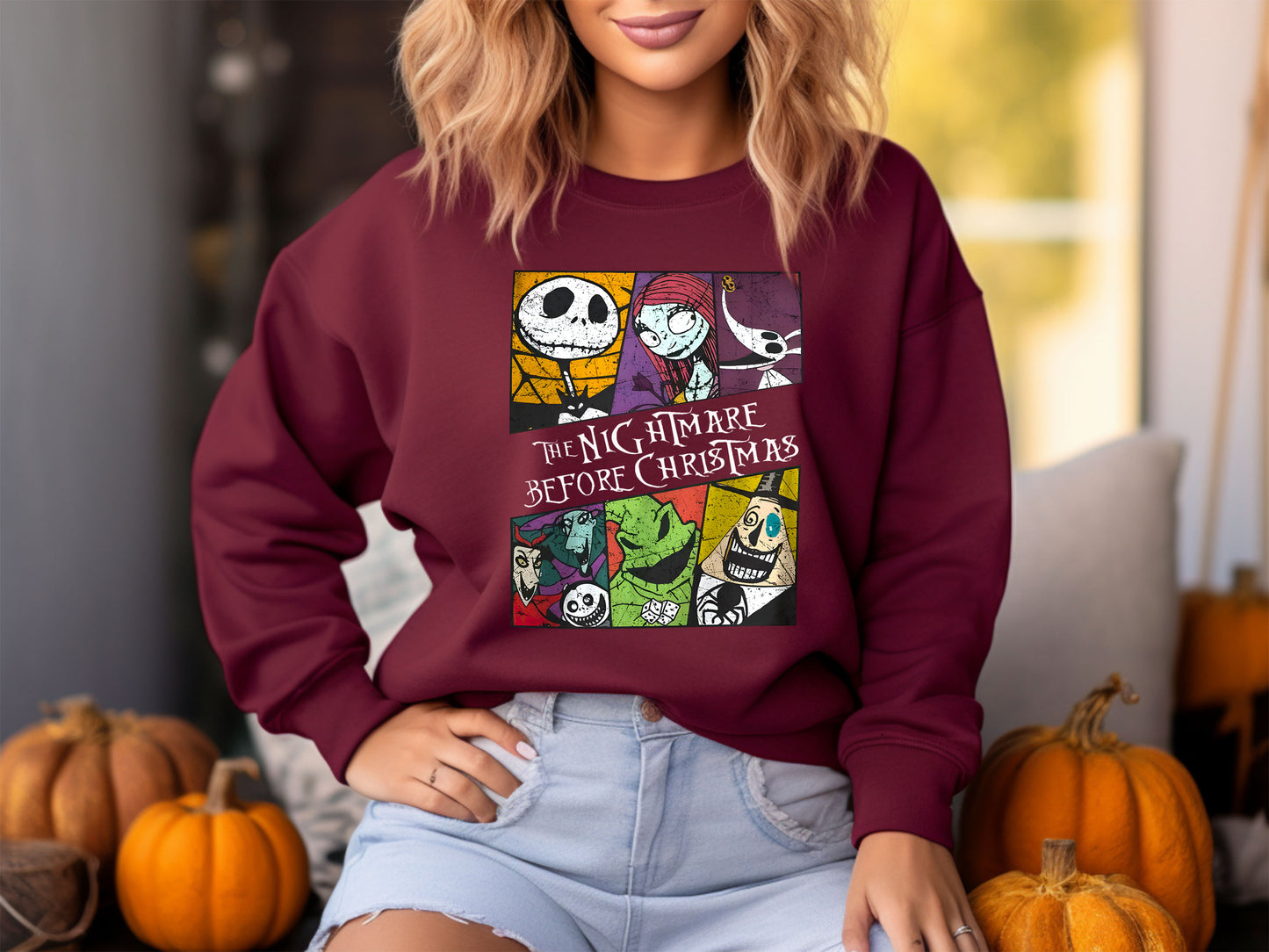 Nightmare Before Christmas Disney Halloween Sweatshirt