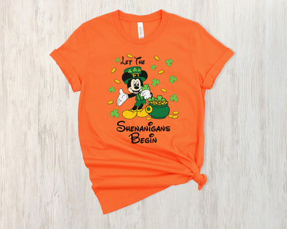 Irish Mickey Minnie Shamrock Family Shirts