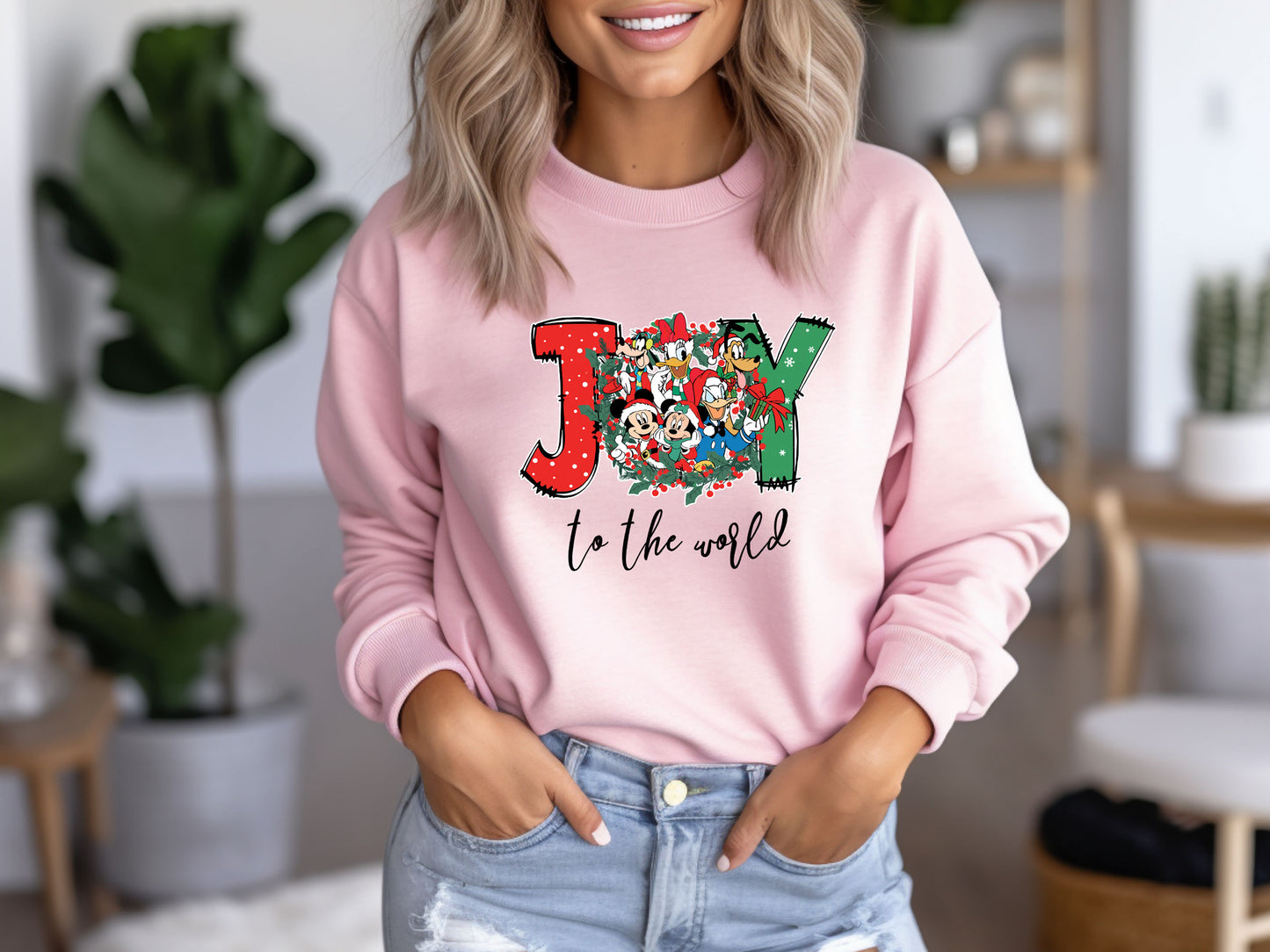 Joy to the World Disney Christmas Family Sweatshirts