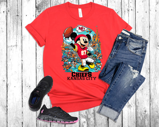 NFL Kansas City Chiefs Mickey Mouse Shirt