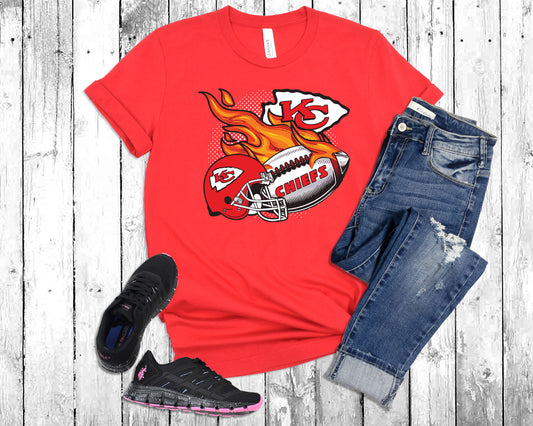 Cute Kansas City Chiefs Helmet American football Shirt