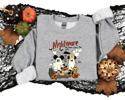 Vintage Nightmare on Main Street Magic Halloween Trip Family Sweatshirt