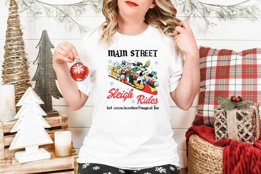 Main Street Sleigh Rides Christmas Shirt