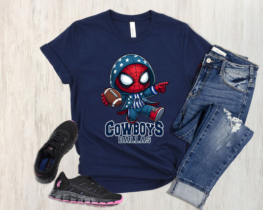 Dallas Cowboys Spider-man football Shirt, Marvel Sport T-shirts