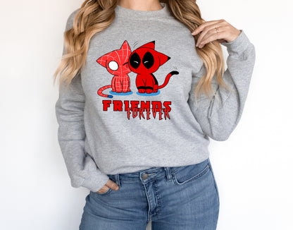 Deadpool Spider man Friends Forever Sweatshirt