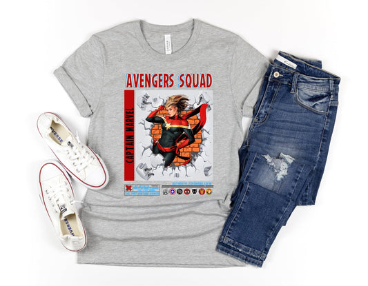 Captain Marvel Avengers Squad Shirt