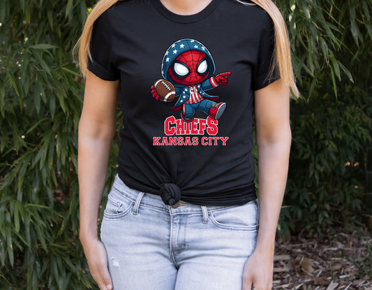 Kansas City Chiefs Spider-man football Shirt, Marvel Sport T-shirts