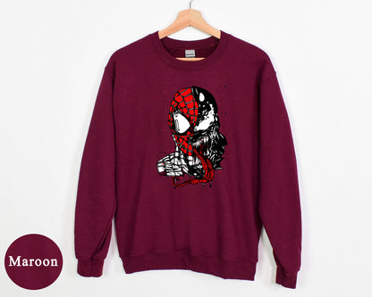 Spider-man Venom Face Marvel-Inspired Sweatshirt for Super heroes