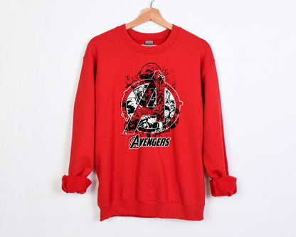 Marvel Avengers Superhero Sweatshirt, Avengers Birthday Gift