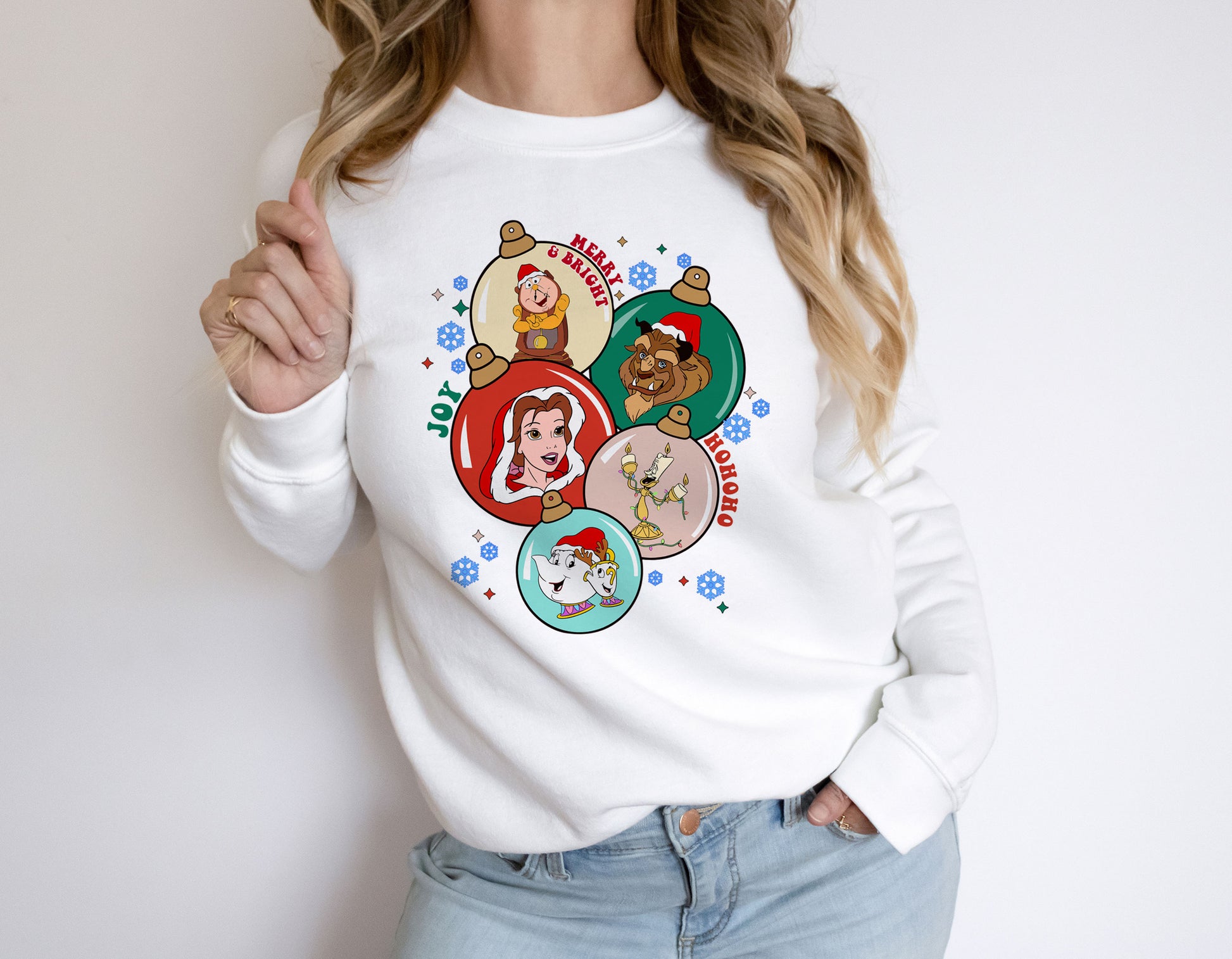 The Beauty and The Beast Disney Christmas Cute Family Sweatshirt