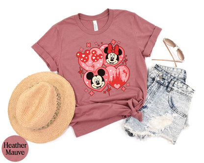 Mickey Minnie Matching Valentine Couple Shirts