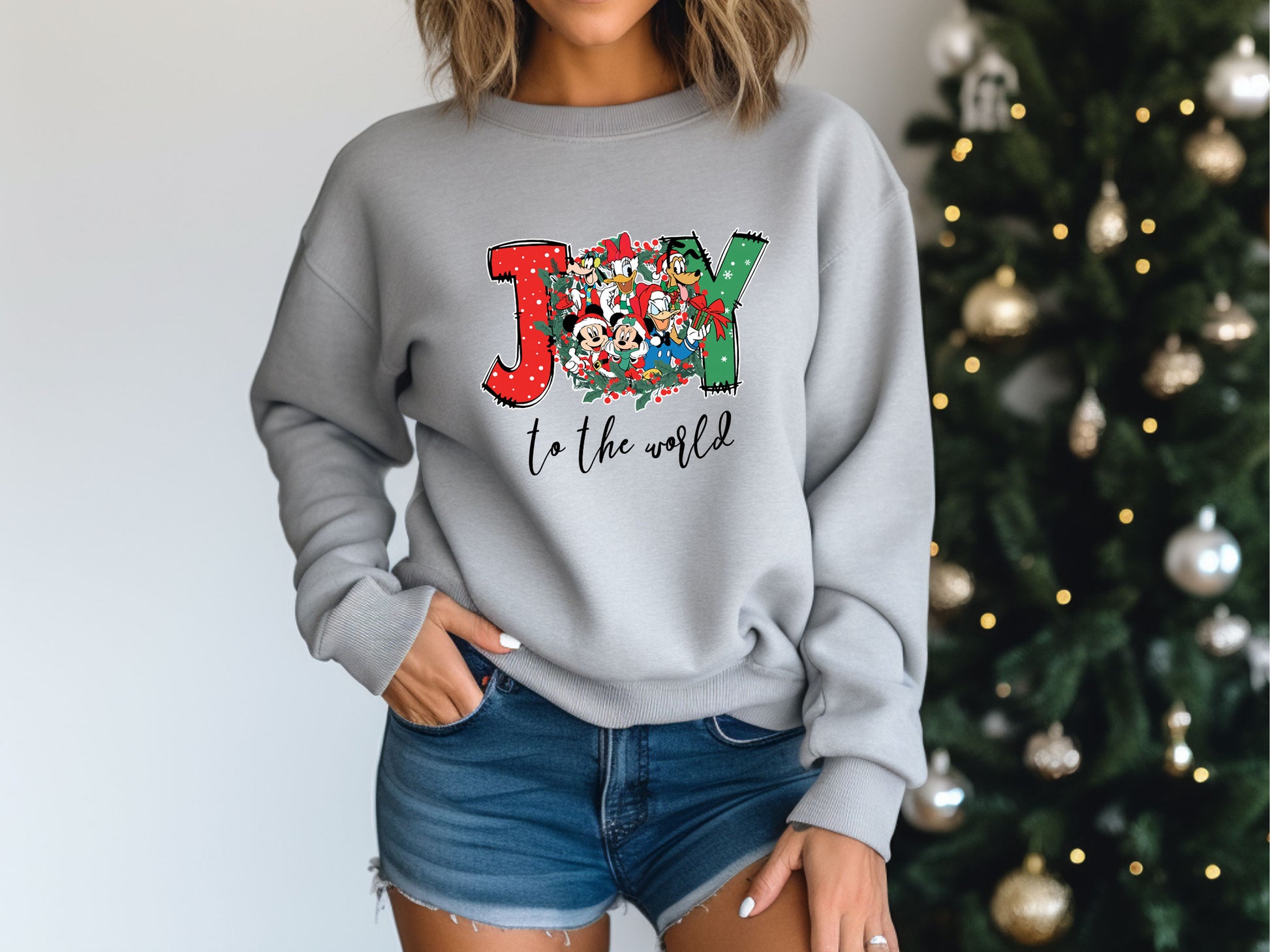 Joy to the World Disney Christmas Family Sweatshirts