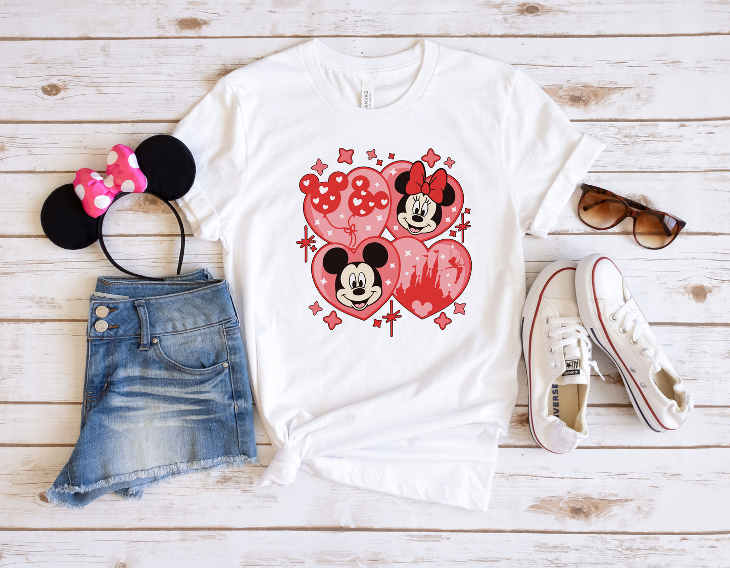 Mickey Minnie Matching Valentine Couple Shirts