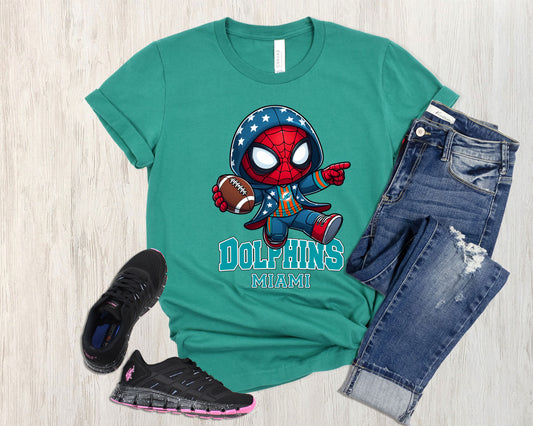 Miami Dolphins Spider-man football Shirt