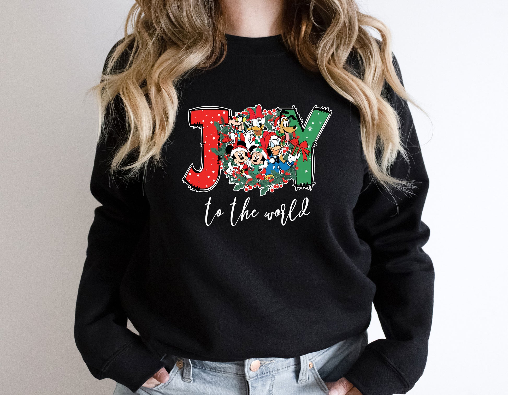 Joy to the World Disney Christmas Family Sweatshirts