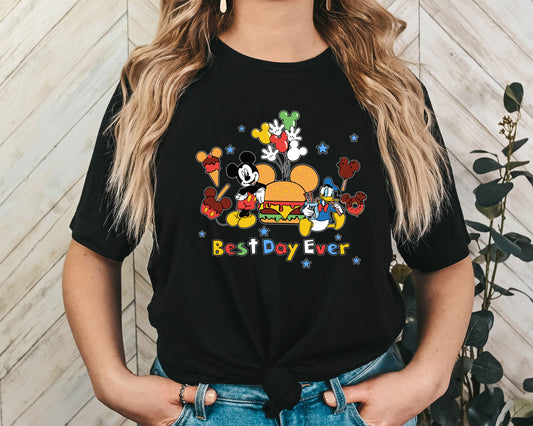 Mickey and Donald Snacking Around Shirt