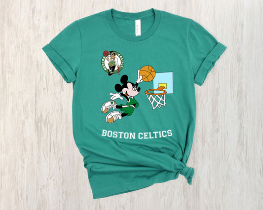 Boston Celtics Mickey Mouse basketball shirt