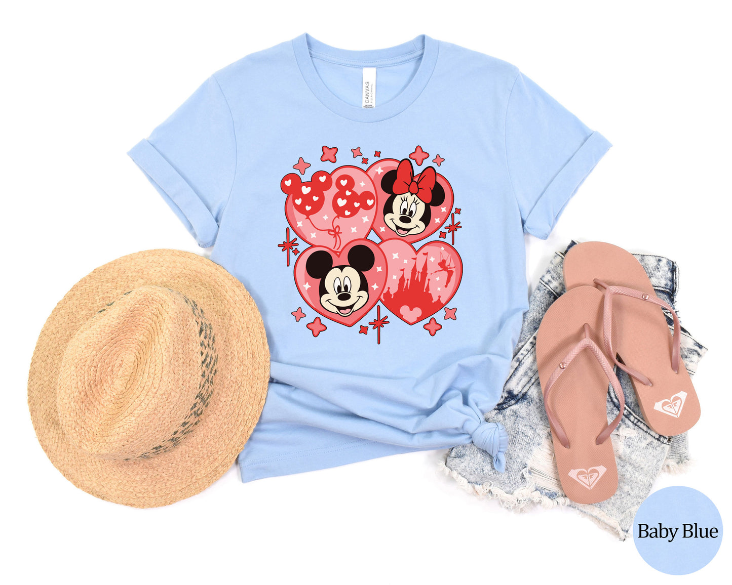 Mickey Minnie Matching Valentine Couple Shirts