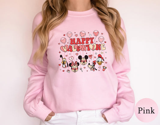 Happy Valentine Mickey and Minnie Sweatshirt