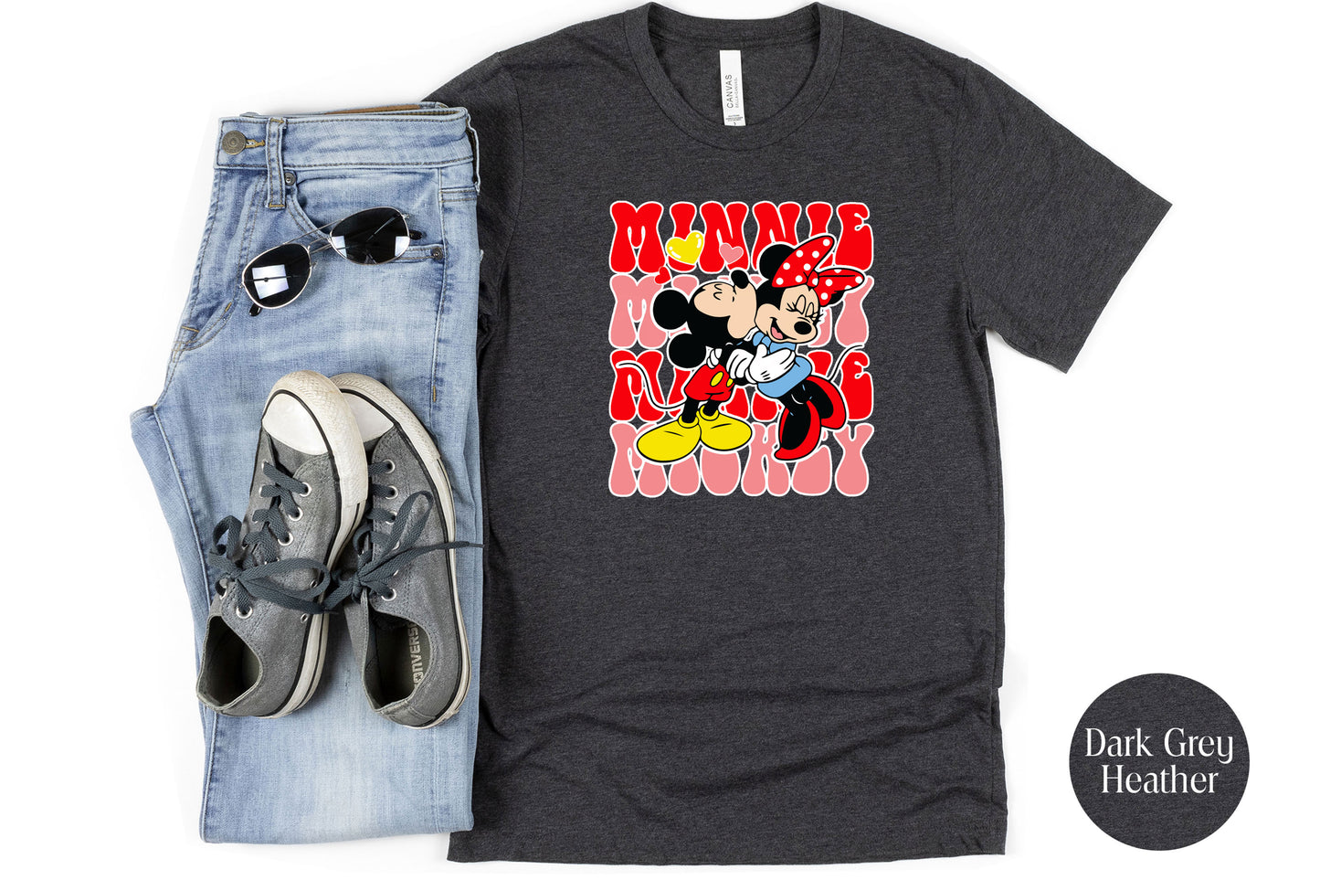 Ideal Anniversary & Valentines Gift, Disney-Inspired Matching T-Shirts for Couples