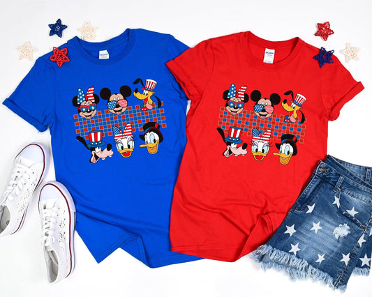 Patriotic family shirt for July 4th trip to Disney World