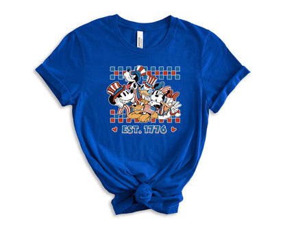 Disney 4th of July vintage Family Shirts