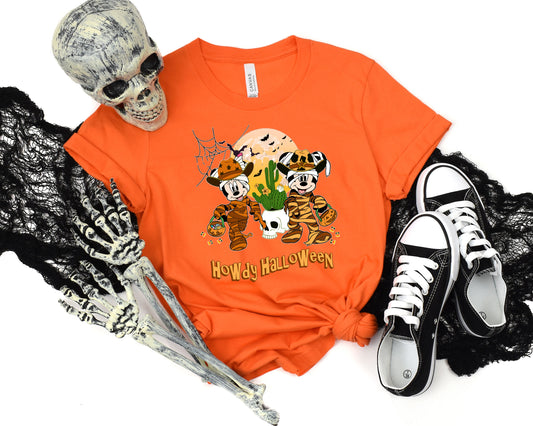 Howdy Halloween Mickey & Minnie Texas-style Shirts