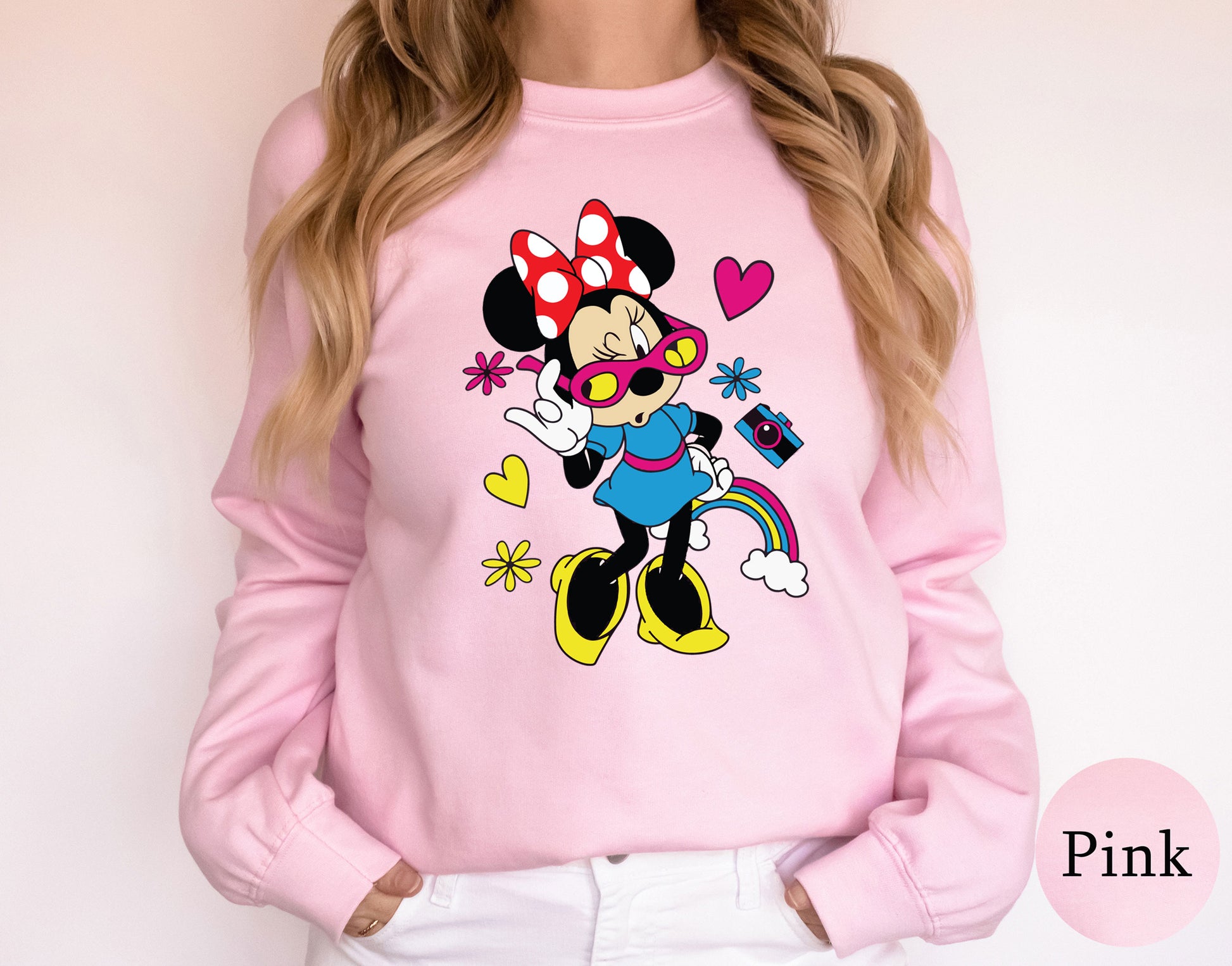 Stylish Minnie Mouse Sunglasses Family Vacation Sweatshirts