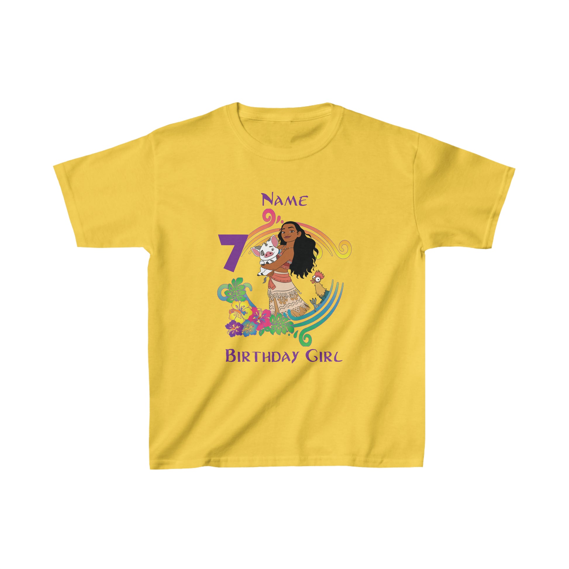 Moana princess birthday family t-shirt