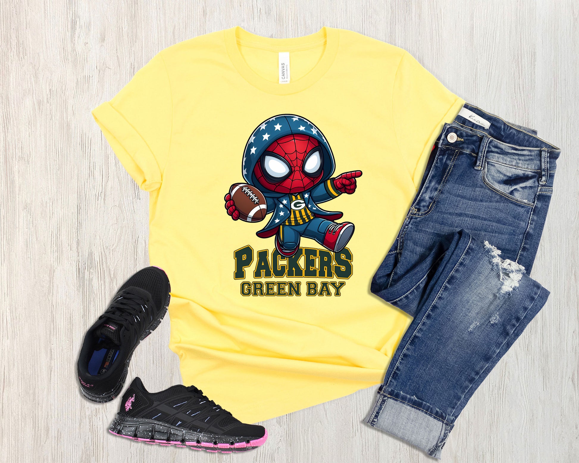 Green Bay Packers Spider-man football Shirt, Marvel Sport T-shirts