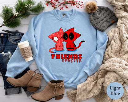 Deadpool Spider man Friends Forever Sweatshirt