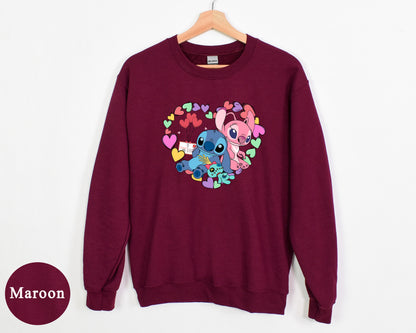 Lilo and Stitch St. Valentine's Day Sweatshirt