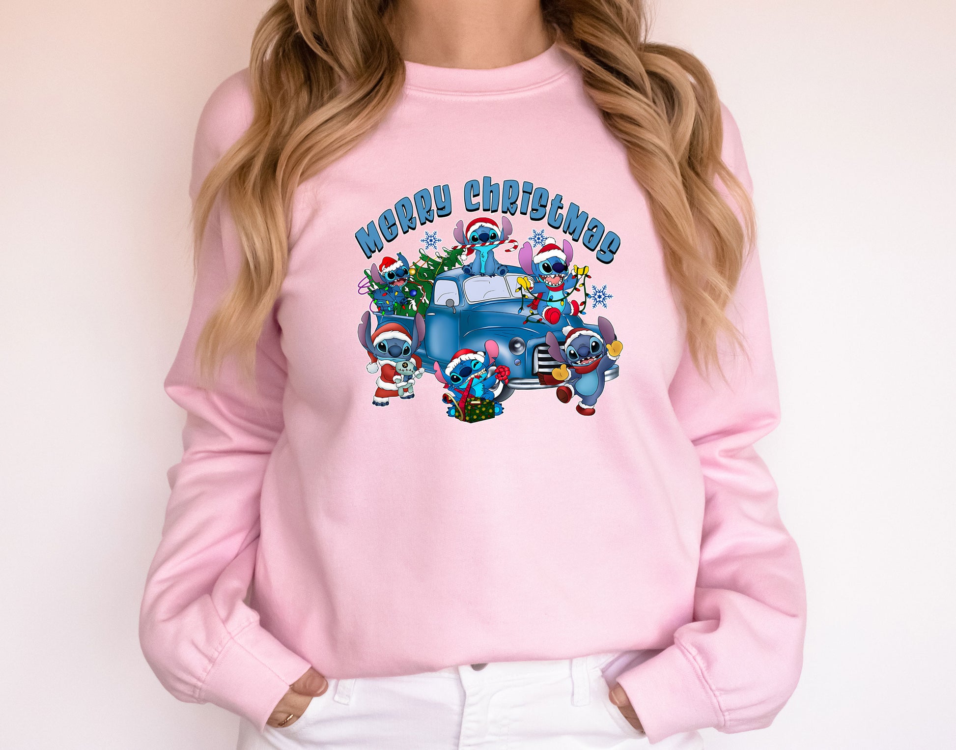 Disney-Inspired Stitch Christmas Vacation Family Sweatshirt