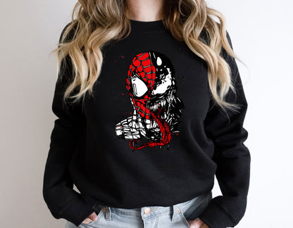 Spider-man Venom Face Marvel-Inspired Sweatshirt for Super heroes