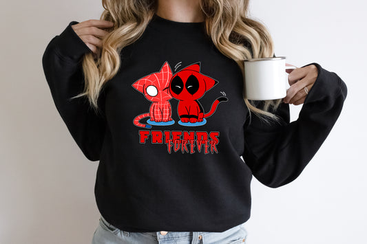 Deadpool Spiderman Friends Forever Sweatshirt