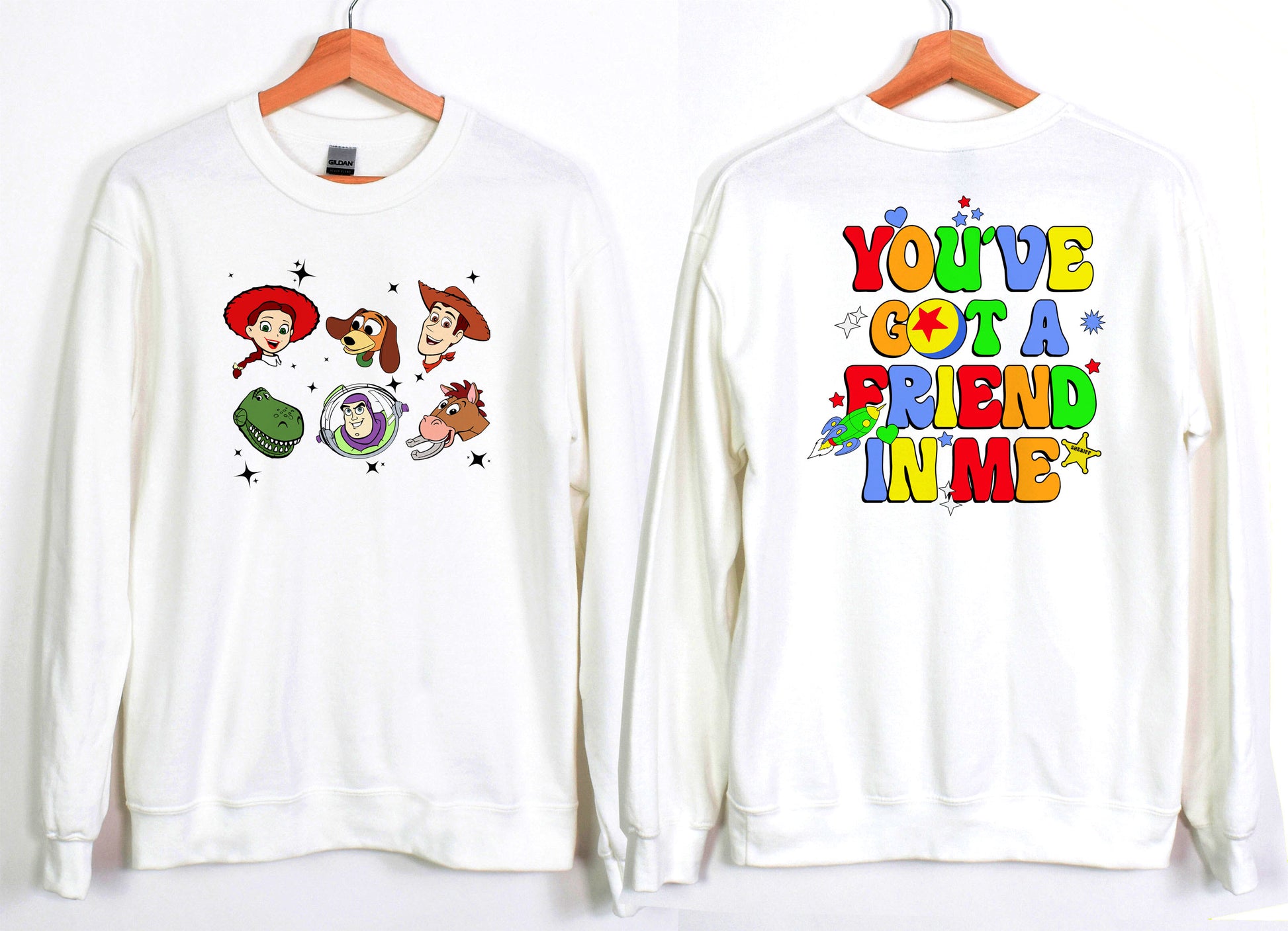 Disney Toy Story You've Got A Friend In Me Two Sided Sweatshirt